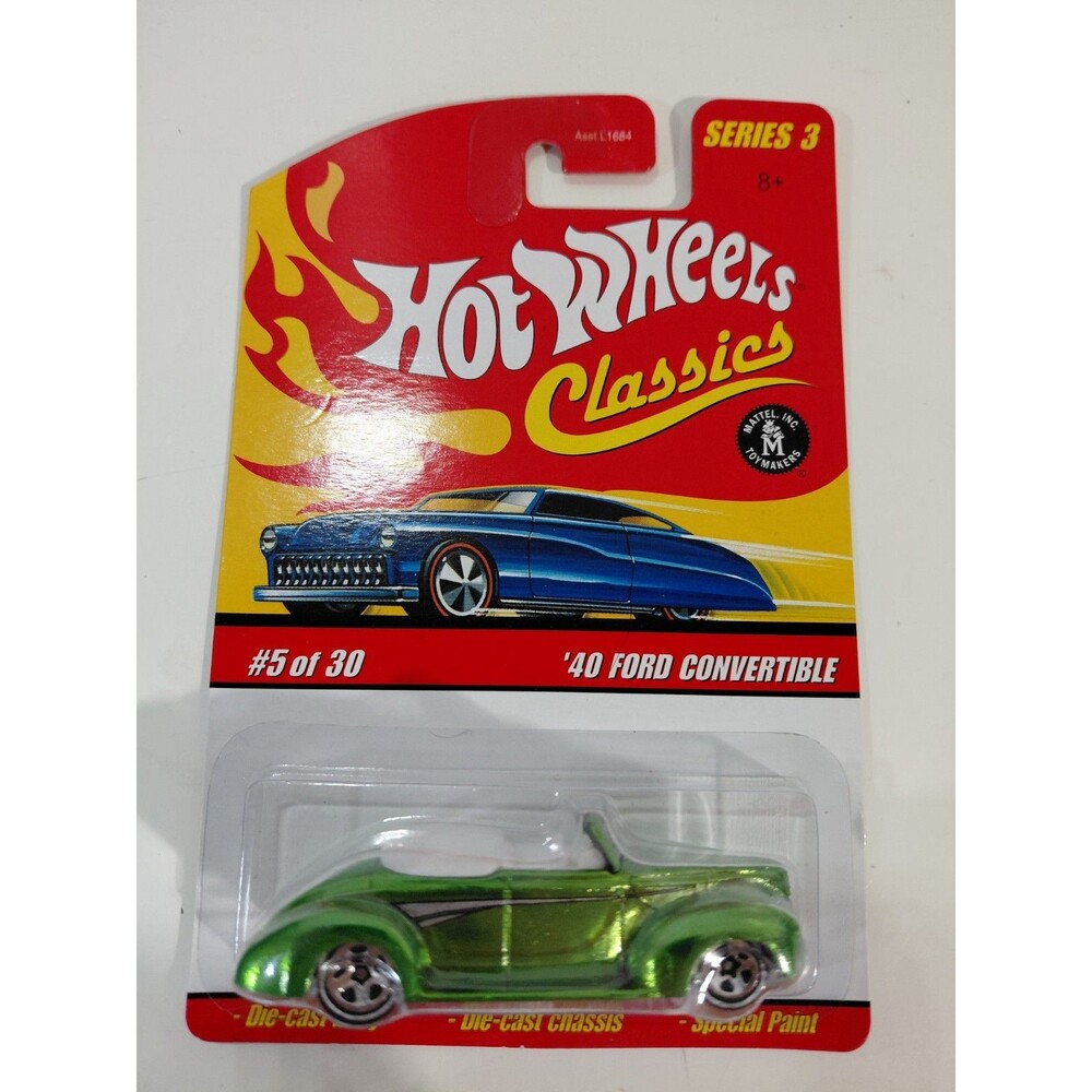 NIP Hot Wheels Classics Series 3 1:64 Die Cast 1940 Ford Convertible Car